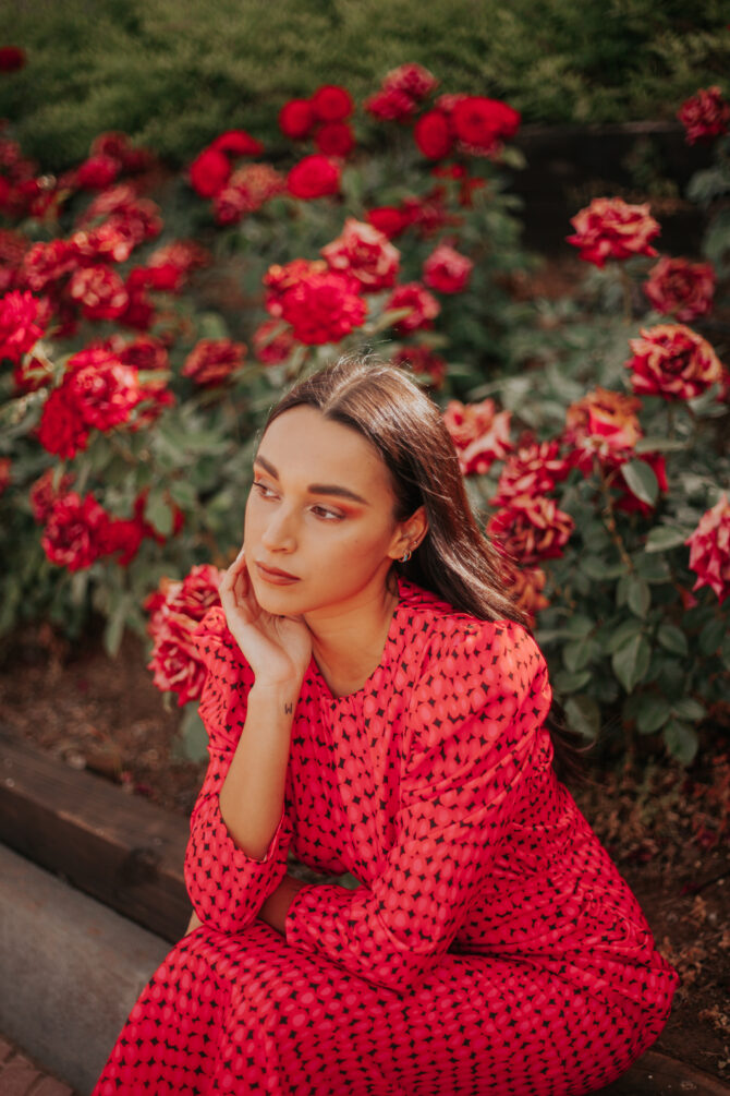 VESTIDO RETRO CORAL