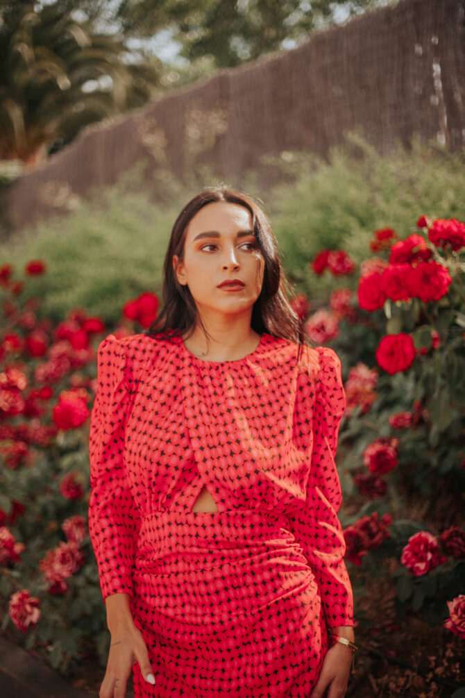 VESTIDO RETRO CORAL